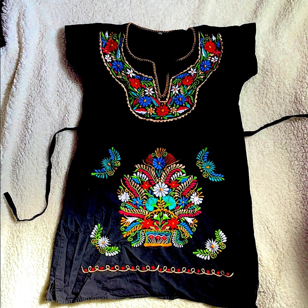 Embroidered Mexican dress